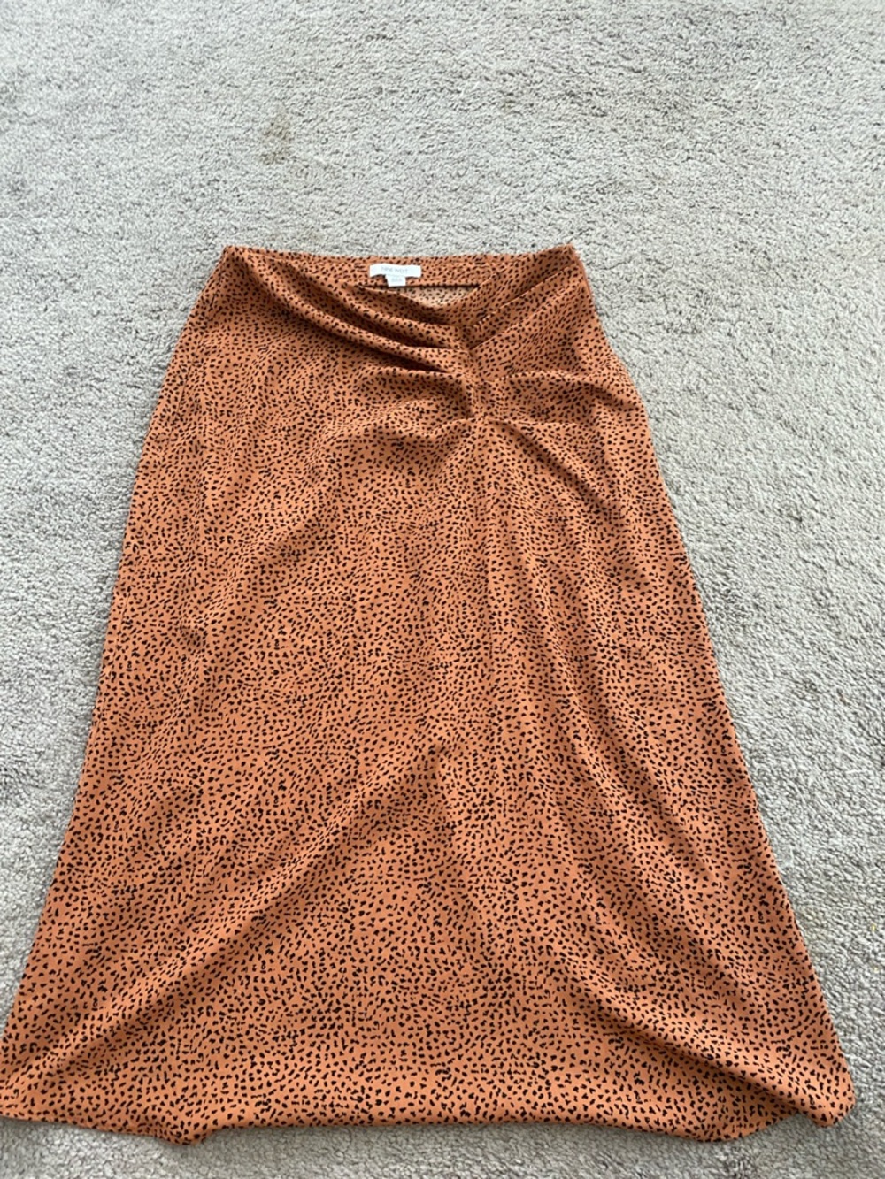 Nine West Rust and Black Maxi Skirt with Subtle Gather